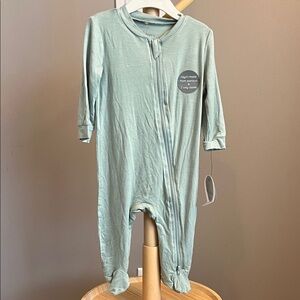 NEW Milkberry Green Bamboo Baby Footie Sleeper 6-9M